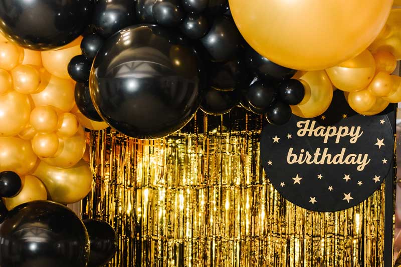 birthday party places - the fox & hound tavern is a great choice; photo of happy birthday balloons