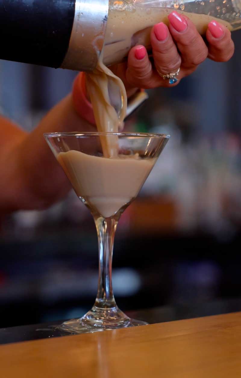 bartender making a mixed drink